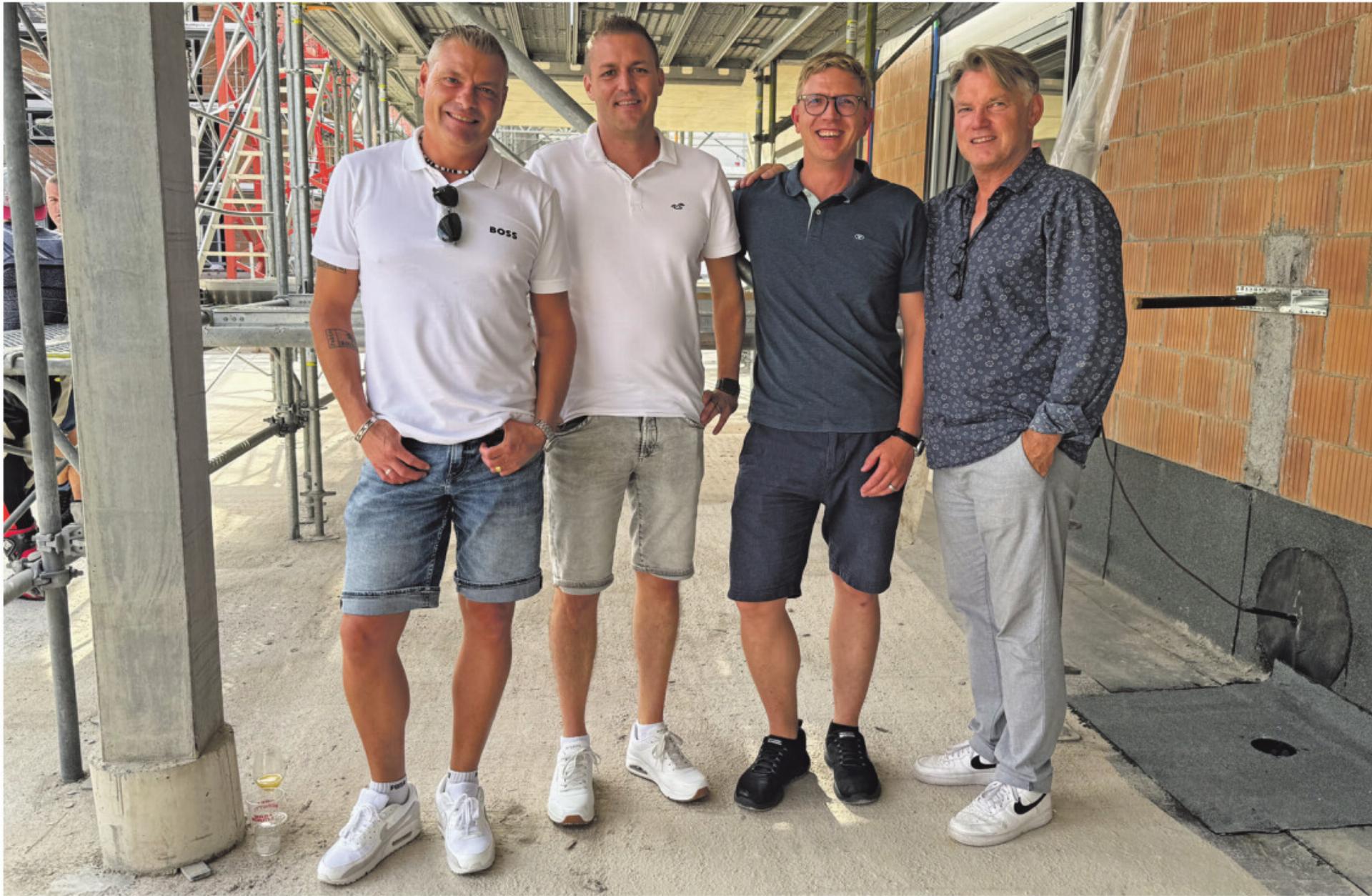 Geschäftsleitung Zaugg Bau (v.l.): Mike Studer, Chrigu Studer, Beat Leuenberger, André Lengen. - Das Bild wird blockiert. – Möglicherweise durch einen aktiven Adblocker.
