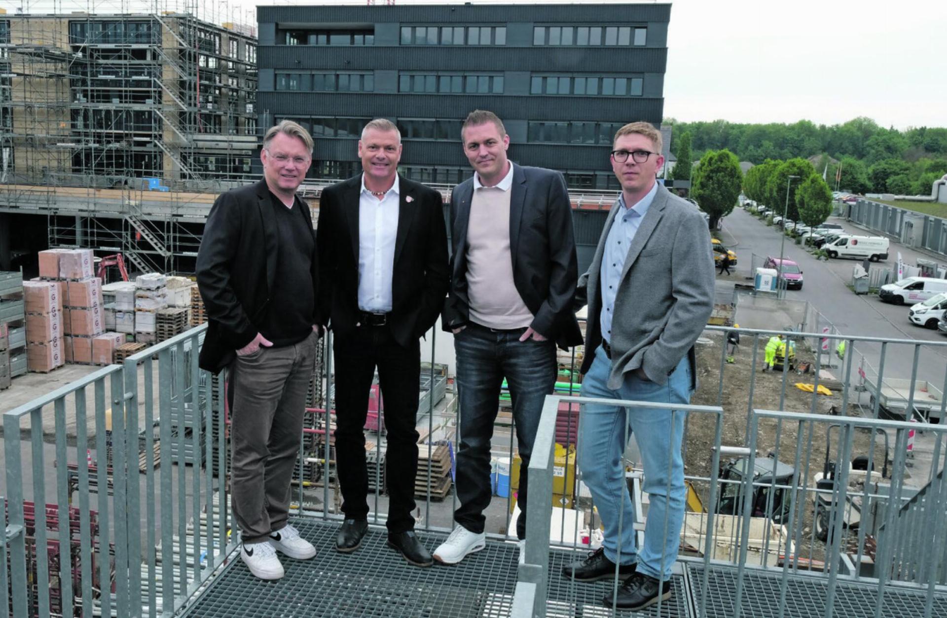 v.l. Geschäftsleitung Zaugg Bau: André Lengen, Mike Studer, Chrigu Studer und Beat Leuenberger.