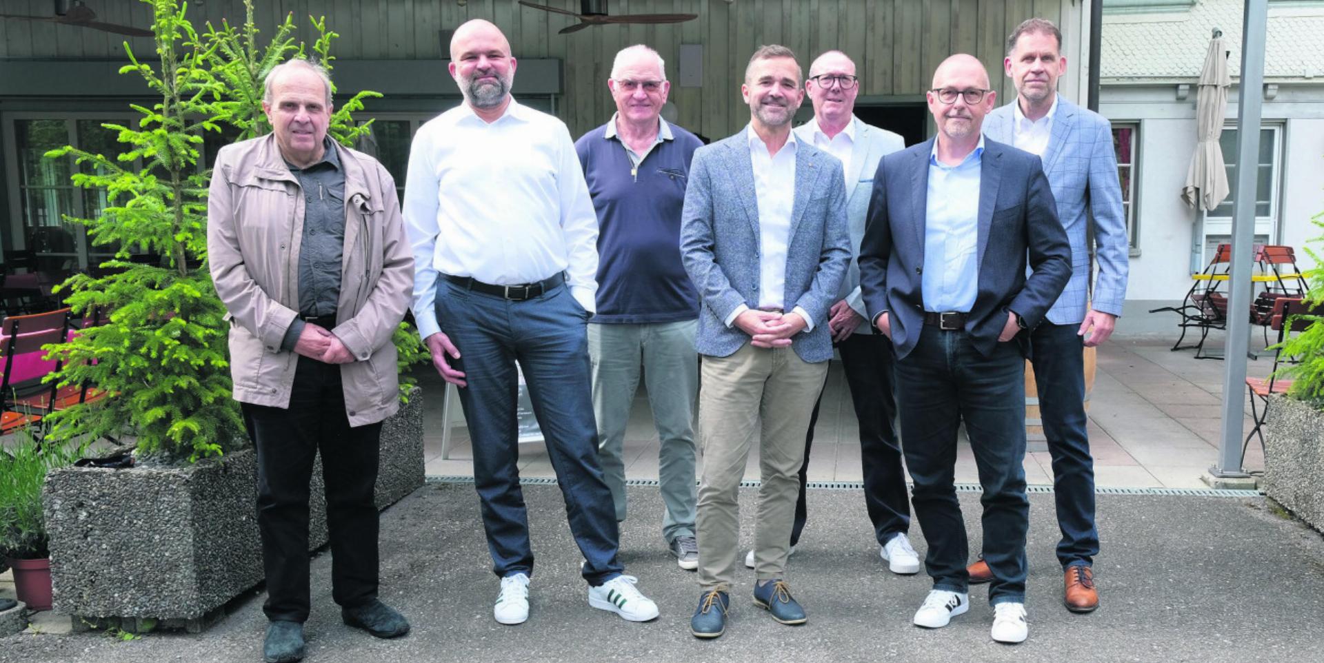 Der Vorstand: Daniel Bähler, Christoph Stalder (Sekretär), Peter Wenger, Michel Weber (Präsident), Markus Jutzeler (Kassier), Jürg Arn, Rolf Zeller. Es fehlt: Sandra Moser (Sekretariat). Bilder: Gerry Mumenthaler, Thun