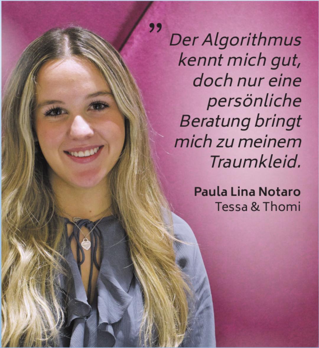 Der Algorithmus kennt mich gut, doch nur eine persönliche Beratung bringt mich zu meinem Traumkleid. Der Algorithmus kennt mich gut, doch nur eine persönliche Beratung bringt mich zu meinem Traumkleid.