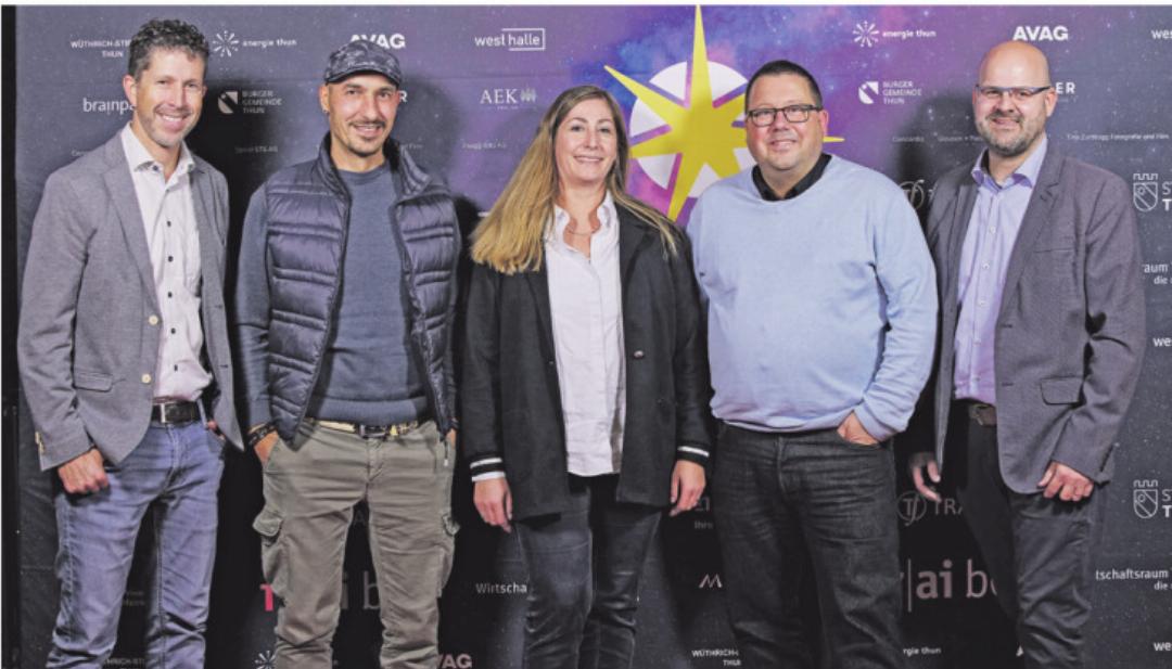 Stefan Joos (TRANSfair), Pascal Kolb (Bettencenter), Michèle Murer (Transsicura), Marc Höliner (Niederhornbahn), Lukas Klingler (TRANSfair). Stefan Joos (TRANSfair), Pascal Kolb (Bettencenter), Michèle Murer (Transsicura), Marc Höliner (Niederhornbahn), Lukas Klingler (TRANSfair).