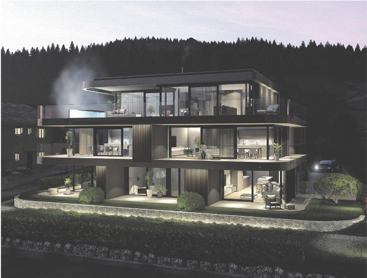 Visualisierung des prestigeträchtigen Zukunftsprojekts „pure by night“ in Steffisburg-Flühli. Bilder: zvg