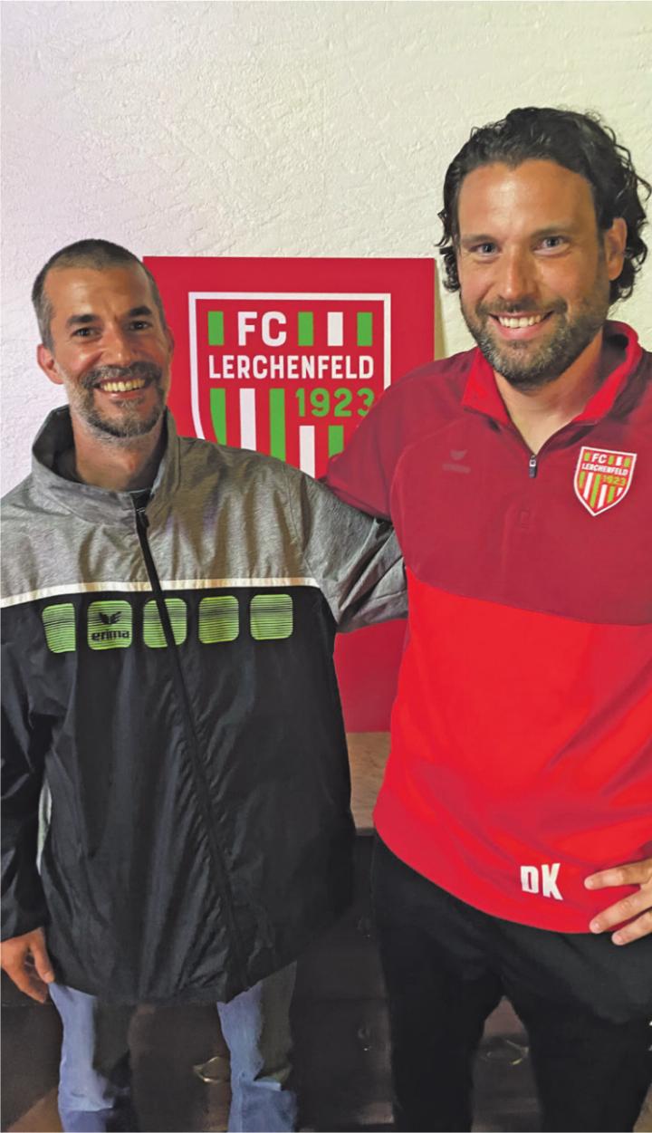 Der neue Trainer Damiano Bottazzo (links) ist bei Lerchenfeld genau so erfolgreich in die neue Saison gestiegen, wie sein Vorgänger Daniel Klossner diese beendet hat. Bider: zvg