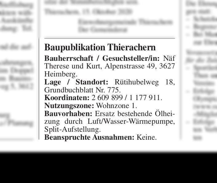 Thierachern Thuner Amtsanzeiger